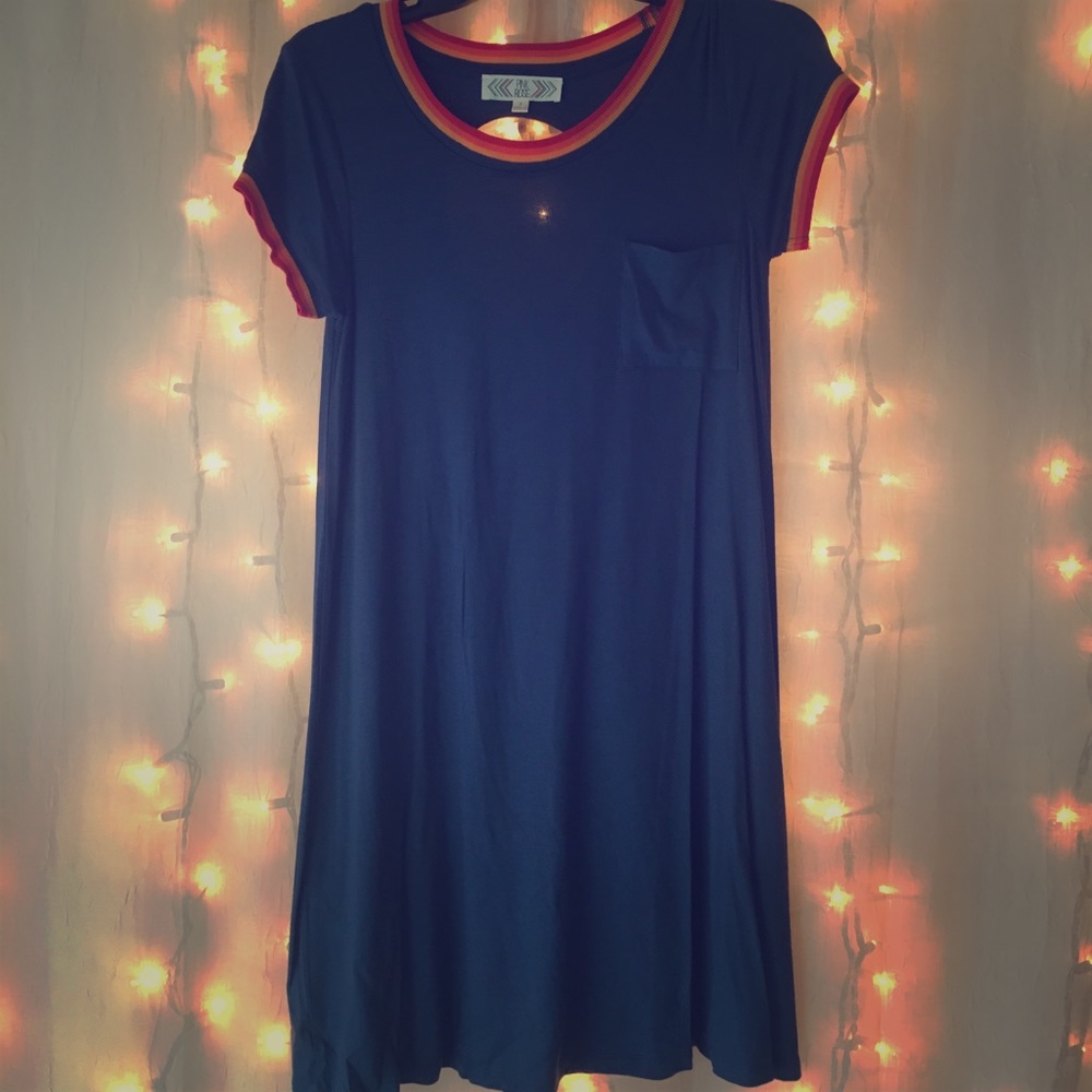 Navy Blue T-Shirt Dress